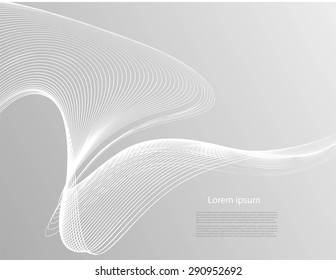 Wait smooth lines on gray background