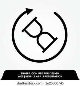Wait time Hourglass. modern icon design illustration