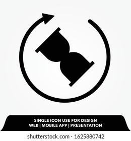 Wait time Hourglass. modern sign icon design illustration