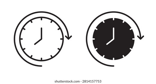 Wait time icon editable symbol EPS10..