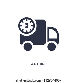 wait time icon. Simple element illustration from packing and delivery concept. wait time editable symbol design on white background. Can be use for web and mobile.