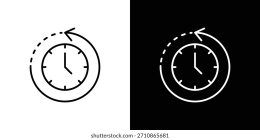 Wartezeit-Symbole. Linienzeichnung, Vektorsymbole
