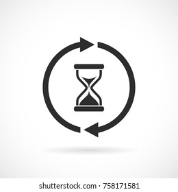 Wait timer web vector pictogram illustration isolated on white background