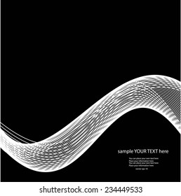 wait waves on black background