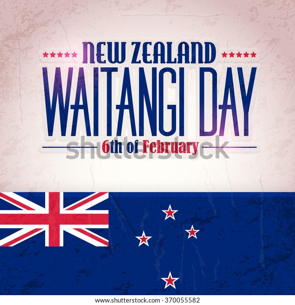 Waitangi Day New Zealand National Greeting Stock Vector (Royalty Free ...