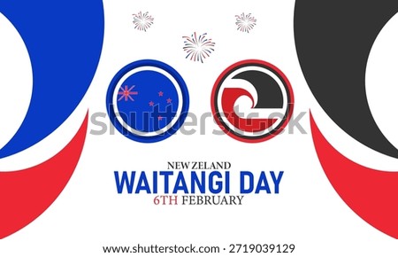 Waitangi Day Poster Banner and Background Design Template Featuring Treaty House Māori Chiefs Fern Flag Kapa Haka Illustration for February 6 New Zealand National Day Theme