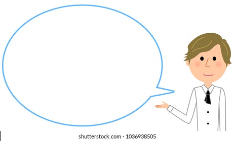 Waiter,  blank text bubble, Balloon