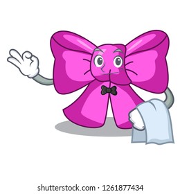 Waiter bow tie in character design trendy