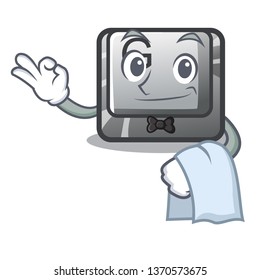 Waiter button G in the character shape