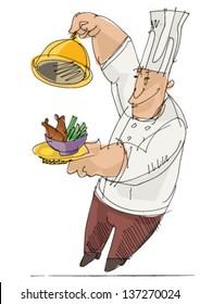 waiter - cartoon
