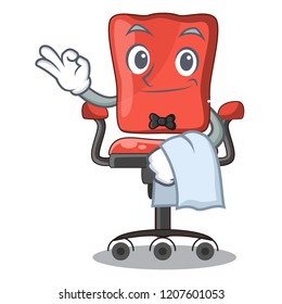 Waiter cartoon desk chair in modern living room