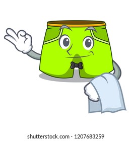 Waiter cartoon shorts style for the swimming