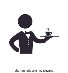 waiter catering coffee cup