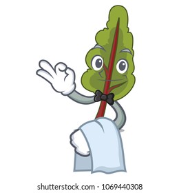 Waiter chard mascot cartoon style