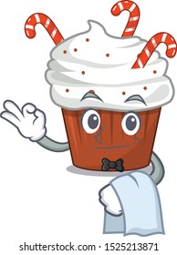 Waiter christmas cupcake in the character fridge