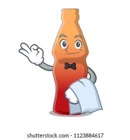 Waiter cola bottle jelly candy mascot cartoon