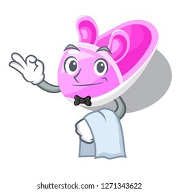 Waiter cute baby shoes in shape cartoon
