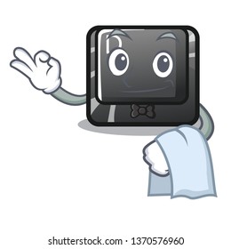 Waiter D button installed in game character