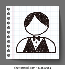 waiter doodle