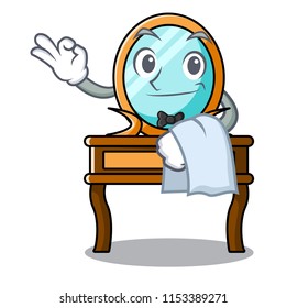 Waiter dressing table mascot cartoon