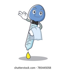 Waiter dropper character cartoon style
