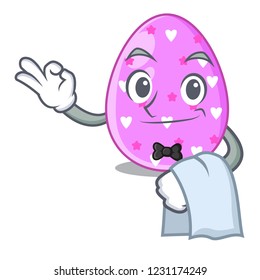 Waiter eggs easter holiday character for spectacle