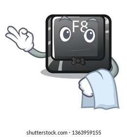 Waiter f8 button installed on computer mascot