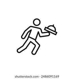 waiter falling icon logo sign vector outline