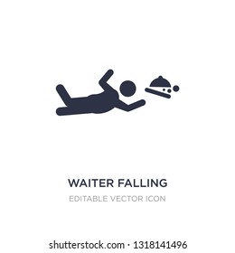waiter falling icon on white background. Simple element illustration from Sports concept. waiter falling icon symbol design.