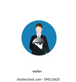 Waiter in flat design