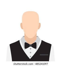 waiter flat icon. You can be used for waiter icon several purposes like: websites, UI, UX, print templates, promotional materials, info-graphics, web and mobile phone apps