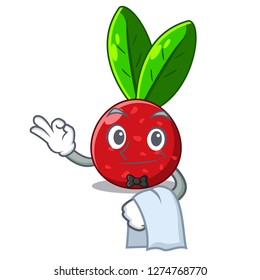Waiter fruit yangmei in the cartoon fridge
