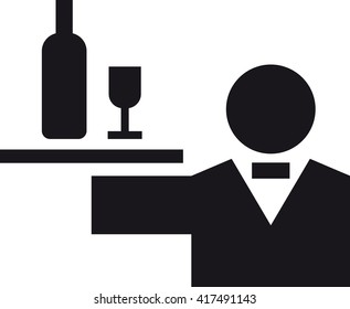 a WAITER glyph icon