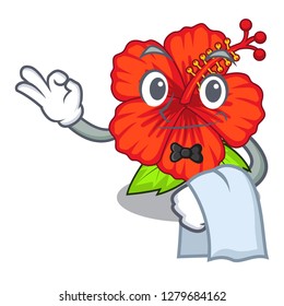 Waiter hambiscus flower in the character tree