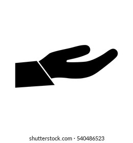 Waiter hand symbol icon vector illustration graphic design
