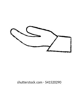 Waiter hand symbol icon vector illustration graphic design