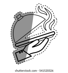 Waiter hand symbol icon vector illustration graphic design