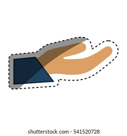 Waiter hand symbol icon vector illustration graphic design