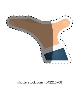 Waiter hand symbol icon vector illustration graphic design