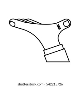 Waiter hand symbol icon vector illustration graphic design