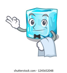 Waiter Ice cubes set on wiht character