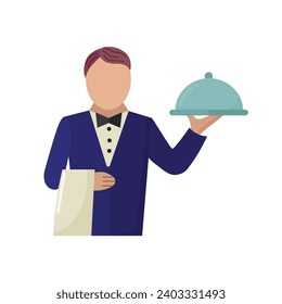 Waiter icon clipart avatar logotype isolated vector illustration