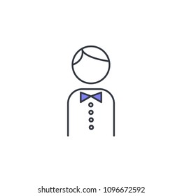 waiter icon. Element of web icon with one color for mobile concept and web apps. Thin line waiter icon can be used for web and mobile. Premium icon on white background