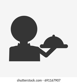 Waiter icon illustration isolated vector sign symbol