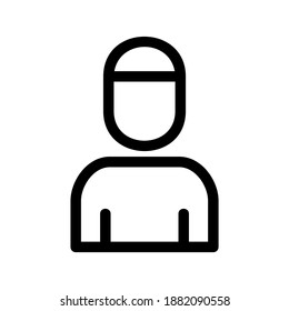 waiter icon or logo isolated sign symbol vector illustration - high quality black style vector icons

