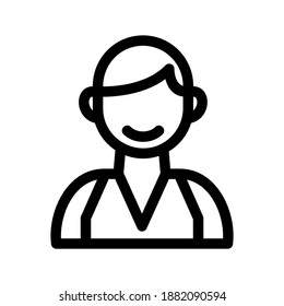 waiter icon or logo isolated sign symbol vector illustration - high quality black style vector icons
