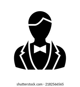 waiter icon or logo isolated sign symbol vector illustration - high quality black style vector icons
