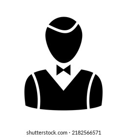 waiter icon or logo isolated sign symbol vector illustration - high quality black style vector icons
