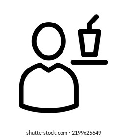 waiter icon or logo isolated sign symbol vector illustration - high quality black style vector icons
