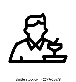 waiter icon or logo isolated sign symbol vector illustration - high quality black style vector icons
